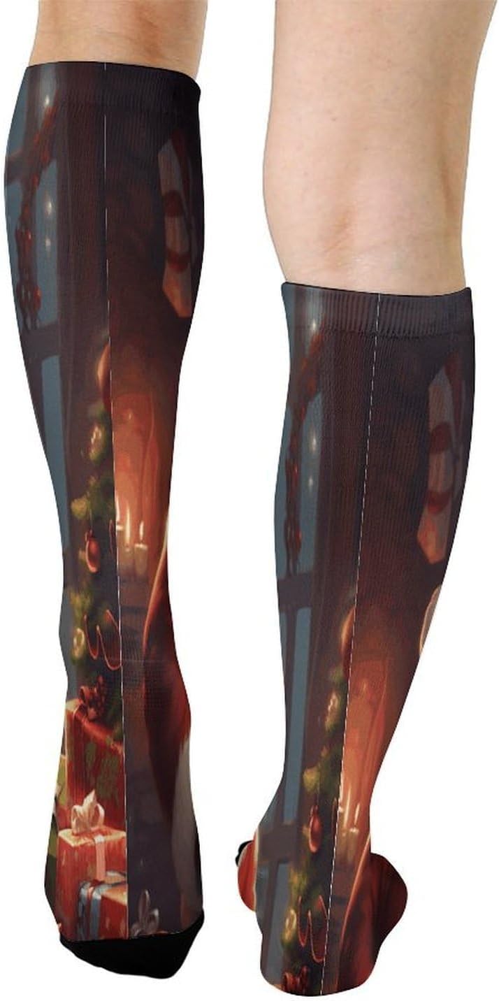 High Definition Compression Sock Circulation Support Socks Lightweight Knee High Tube Sock Over-The-Calf Sock for Adult