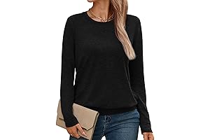 Womens Banded Hem Tops for Fall 2024