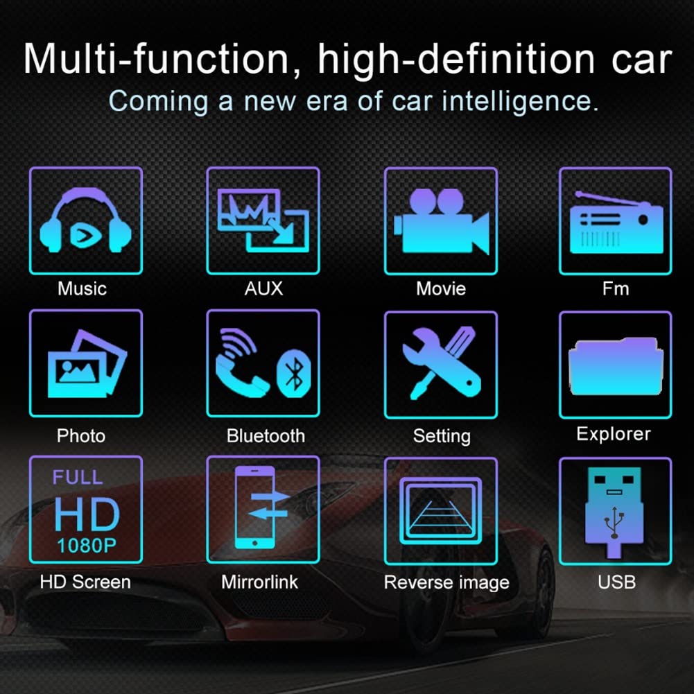 Reproductor universal de radio de coche de 7 pulgadas, 2 DIN, pantalla táctil, estéreo, MP5, Bluetooth, multimedia con cámara 7018B