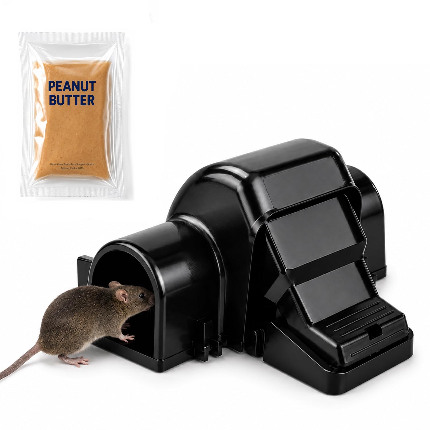 SpeedyFlow Mouse Trap with Peanut Butter Bait, Heavy Duty Reusable Snap Trap That Kills Instantly, High Sensitive Mice Catcher, Safe Rodent Trap for Indoors Outdoors