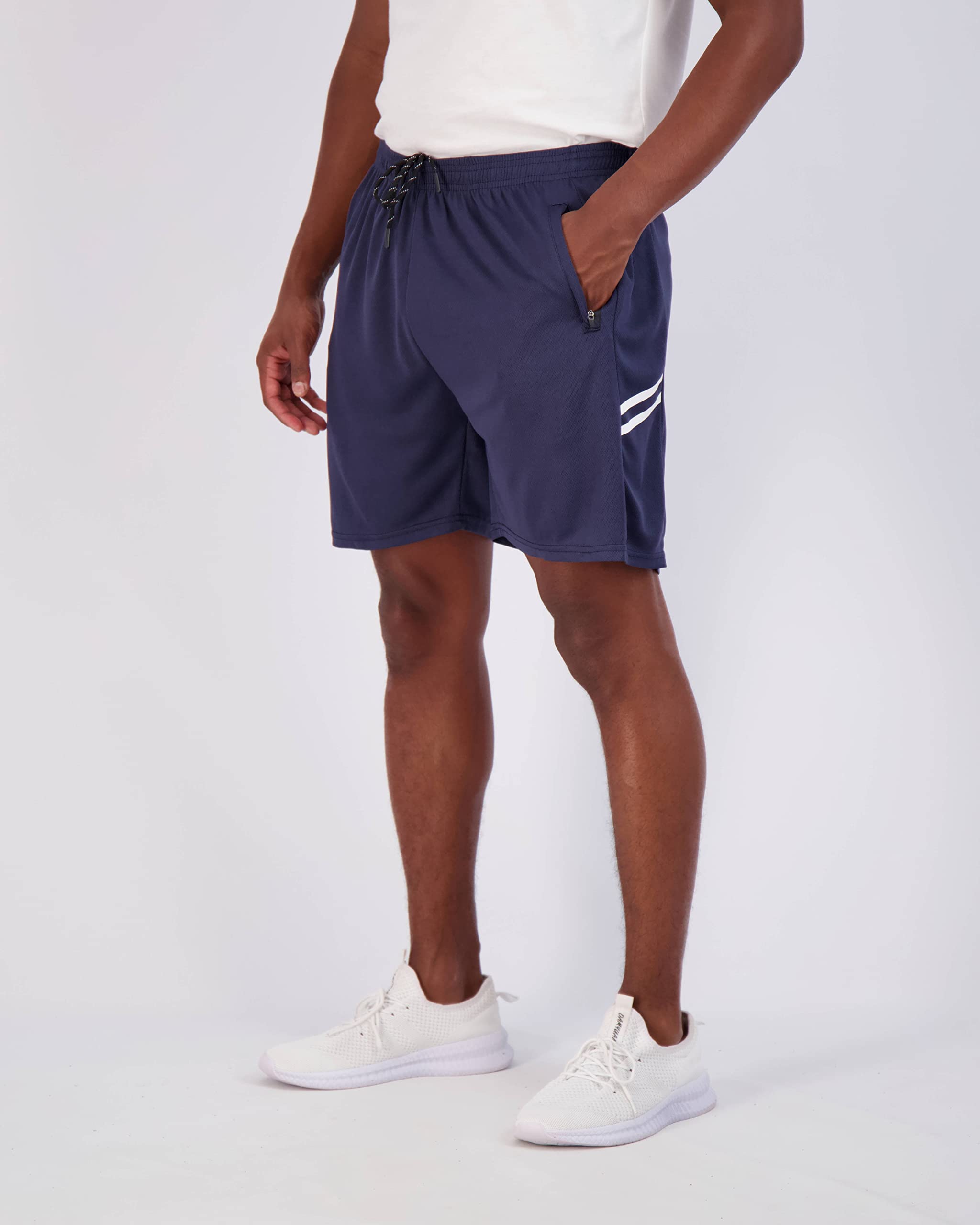 Real Essentials Pantalones Cortos de Gimnasio - Pantalones Cortos de Tenis Hombre
