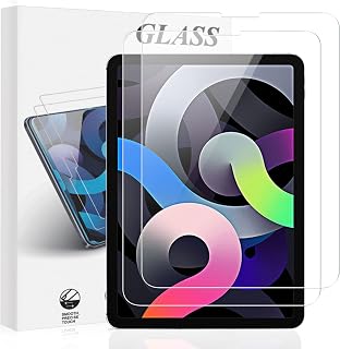 [2 Packs] Cnarery Screen Protector for iPad Air 5/iPad Air 4 (2022/2021 10.9 inch), iPad Pro 11 inch (2021/2020/2018), Tempered Glass Film Compatible Apple Pencil 9H Hardness