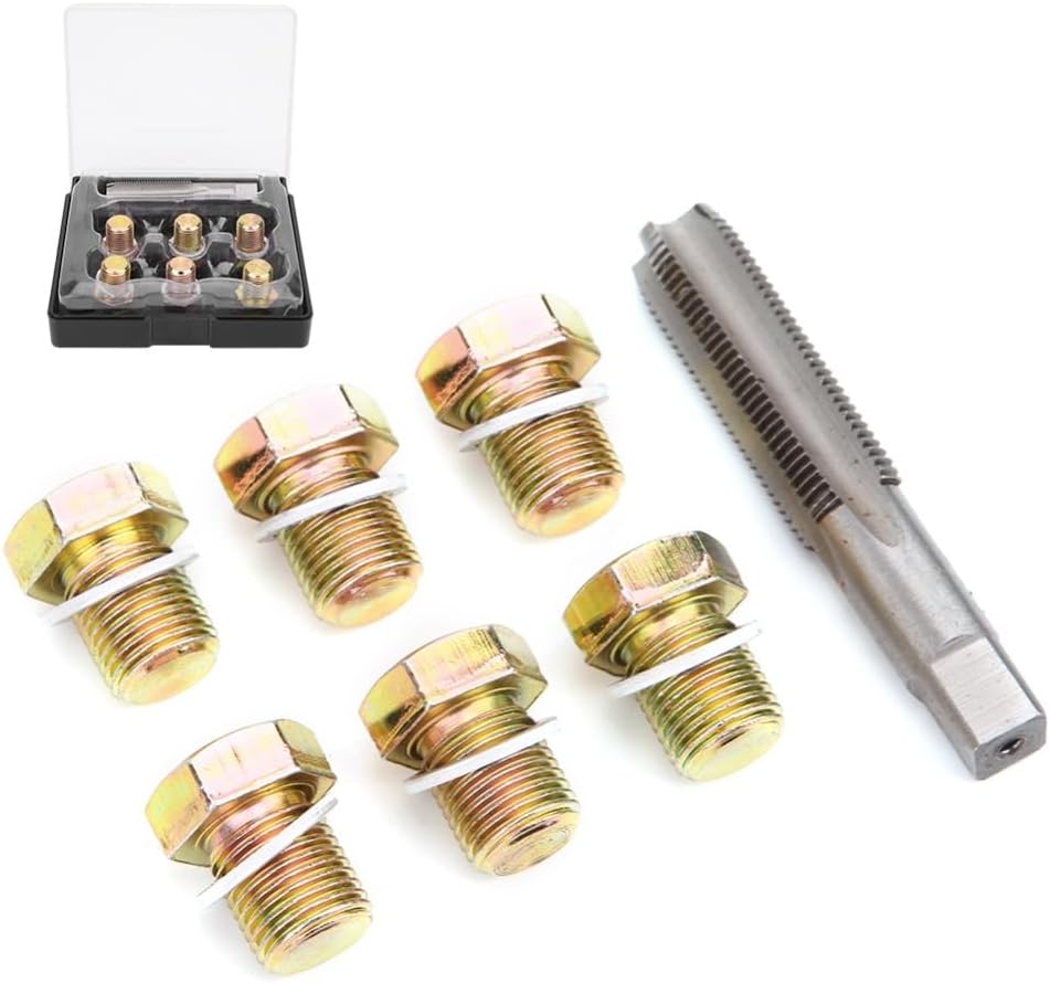 M13 x 1.25MM Oil Drain Plug Tap Thread Repair Kit Oil Pan Screws Rethread Tool
