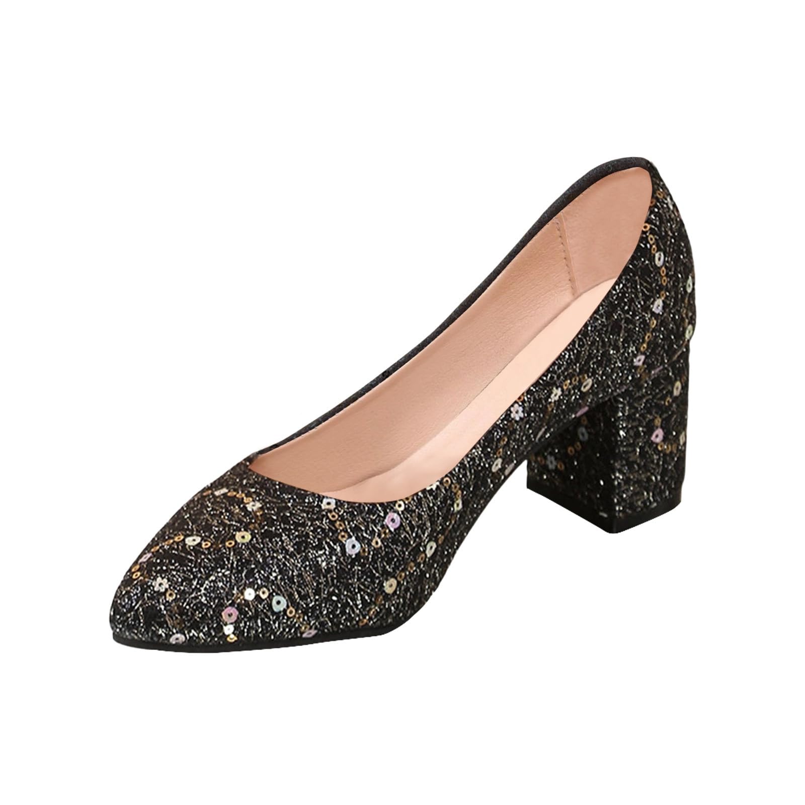 Generisch Damen Schuhe Elegante Damen mit spitzer Zehenpartie funkelnden Pailletten Stilettoabsätzen für Hochzeiten Abschlussbälle Partys sowie Nächte im Club