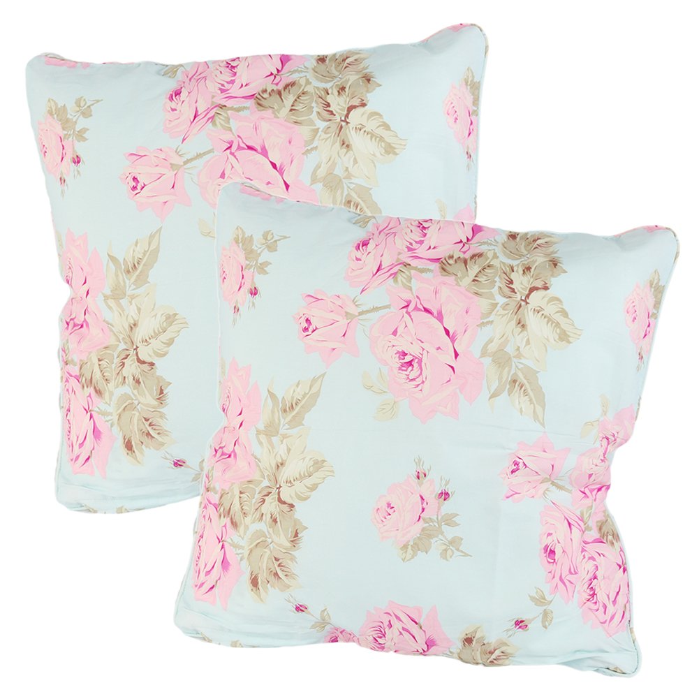 The Elixir Deco 2pcs/Set, Decorative Throw Pillow Cover Cushion Case Handmade Toss Pillowcase 16.5 x 16.5 inch