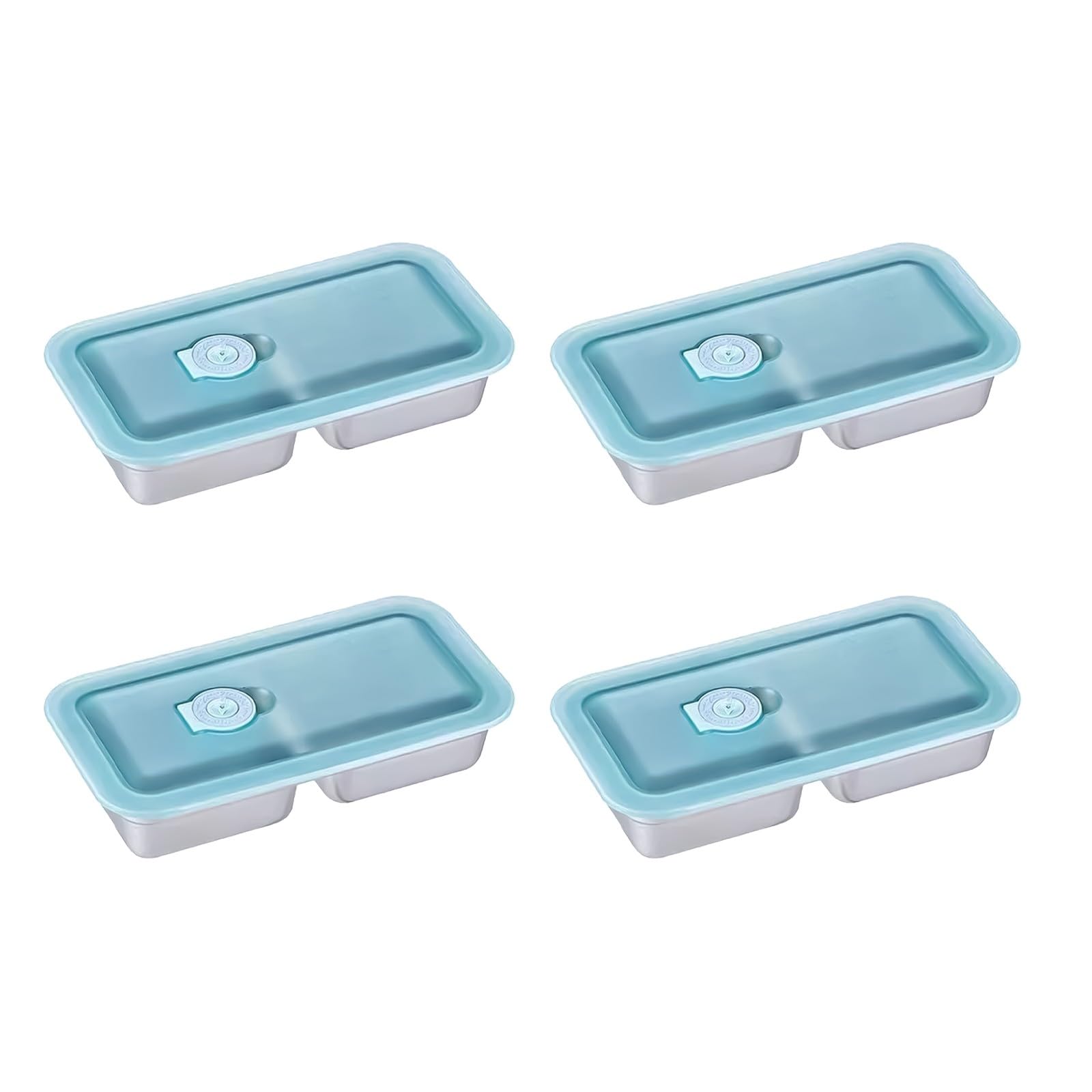 Xjdzineq Of 4 Lightweight Compartmentalized Dishes Dishwasher Safe, Spillproof for Travel & Kids Meals Separated Bowls for Food Separation