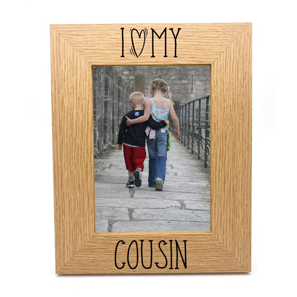 Ukgiftstoreonline Brown I Heart My Cousin Photo Frame (5 X 7 Inch)