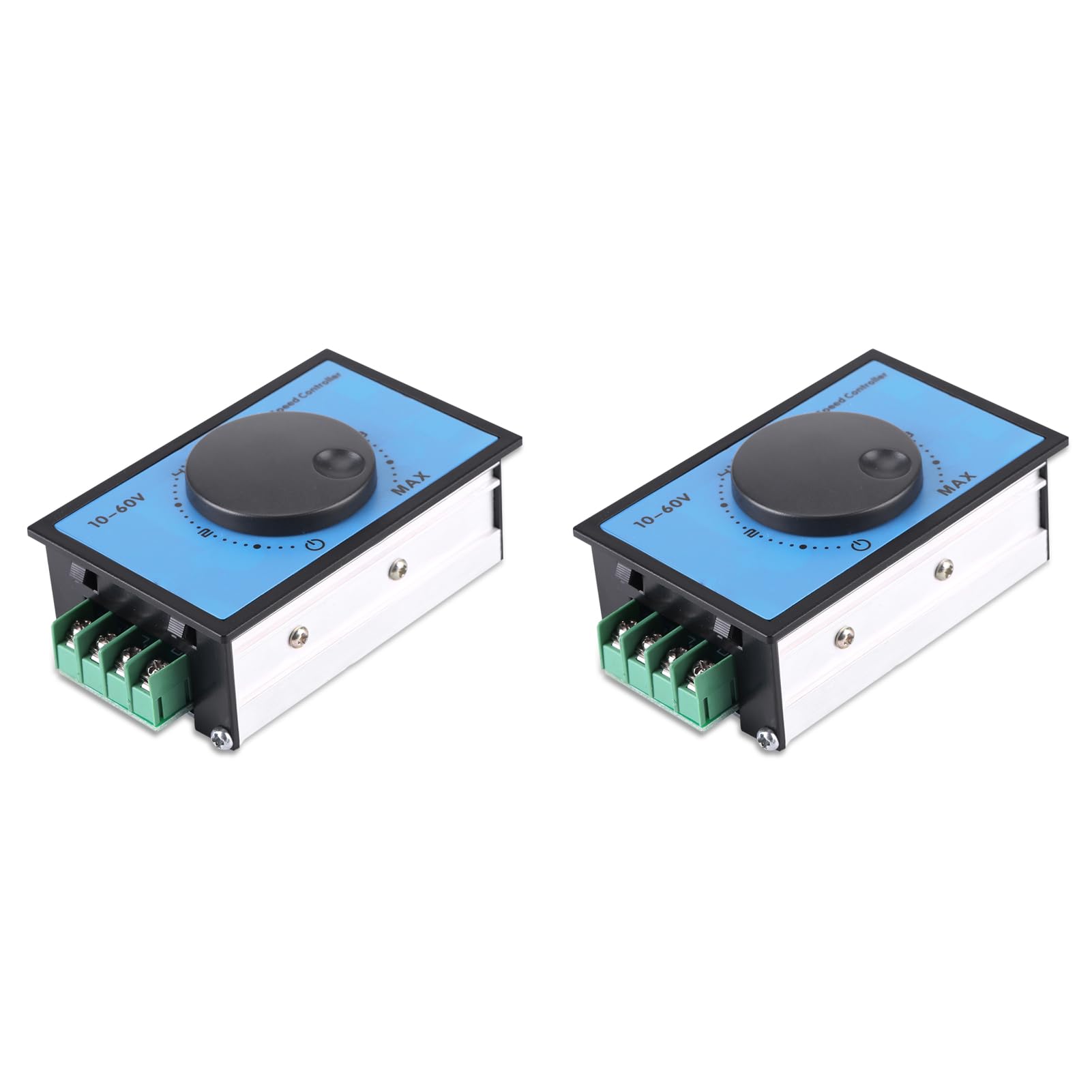 Controlador de velocidad de motor CC PWM regulador de voltaje ajustable y reversible de 2 piezas