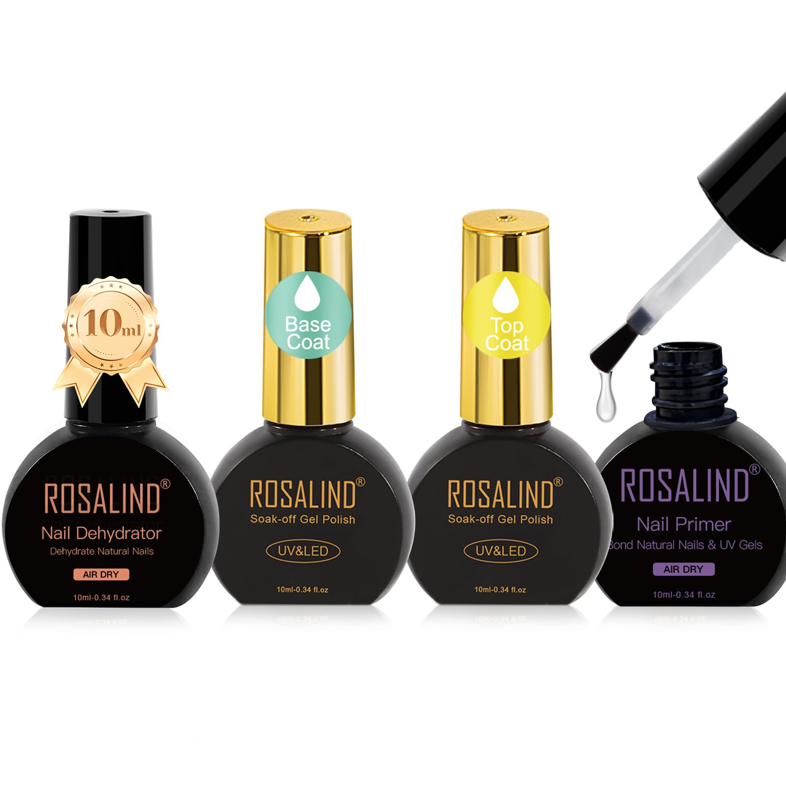 ROSALIND 4-in-1 Nail Prep & Finish Kit