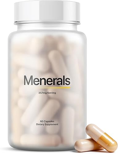 Menerals Multivitamínico para hombre  Potente suplemento mineral todo en uno para hombres  Minerales traza naturales con ácido fúlvico de suelo