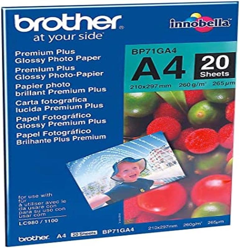 BROTHER Pack of 20 A4 Photo Paper