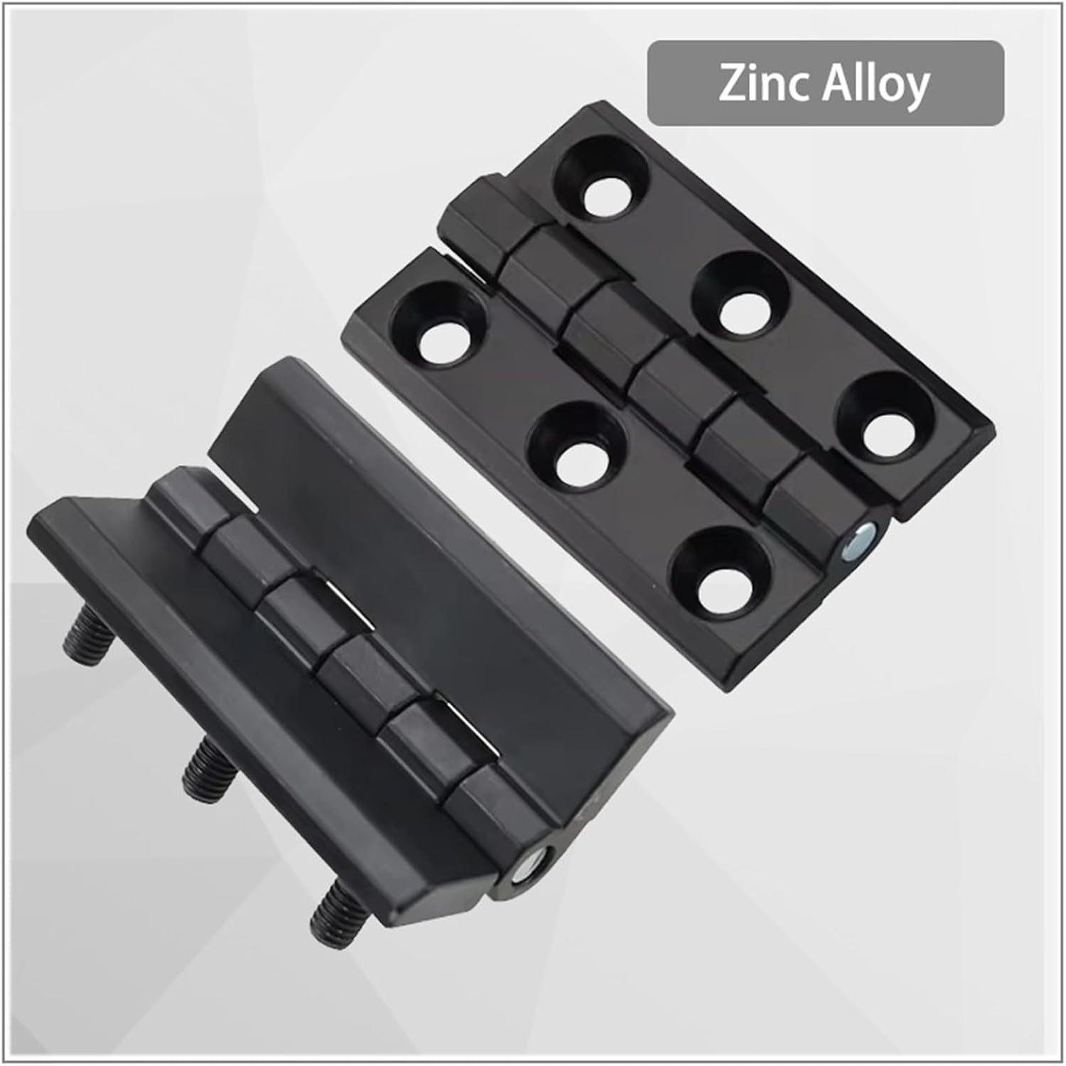 Zinc Alloy Black Hinge Industrial Electrical Distribution Box Cabinet Heavy-Duty Six Section Spiral 1Pcs(Double-Screw Bolt)