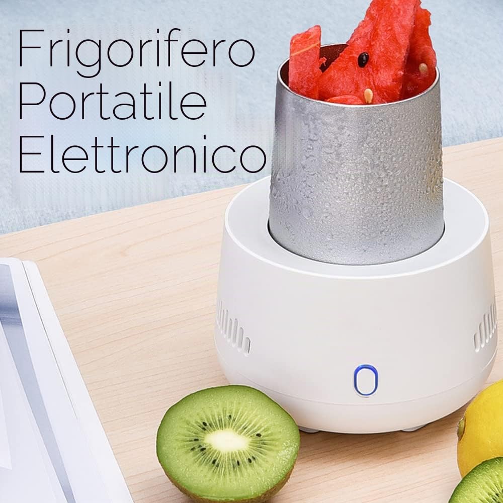 Mini tazza di raffreddamento portatile per auto, 12 V/24 V, ricarica USB, adatta per la maggior parte delle auto
