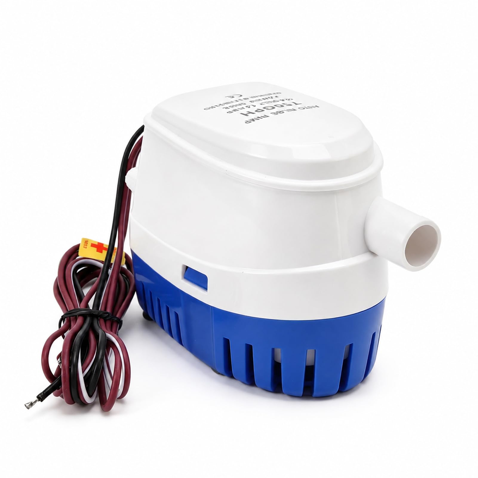 CHEOTIME 750GPH Automatic Bilge Pump, 24V DC Automatic Submersible Boat Bilge Water Pump Auto Bilge Pump with Float Switch 1.6A 4A Fuse for Boat, Ponds, Pools