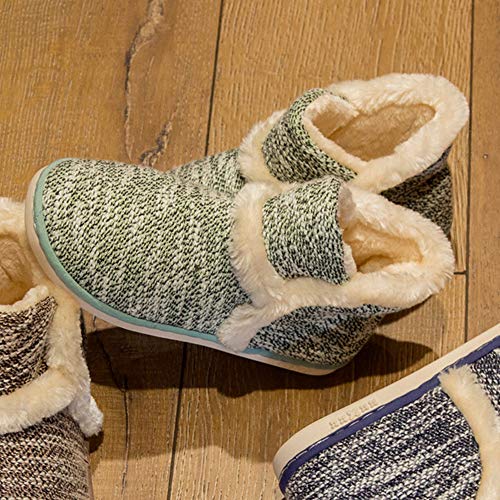 Rojeam Women's Knitted Slippers Memory Foam Cozy Fleece Lined Bootie Unisex House Shoes Indoor Outdoor3