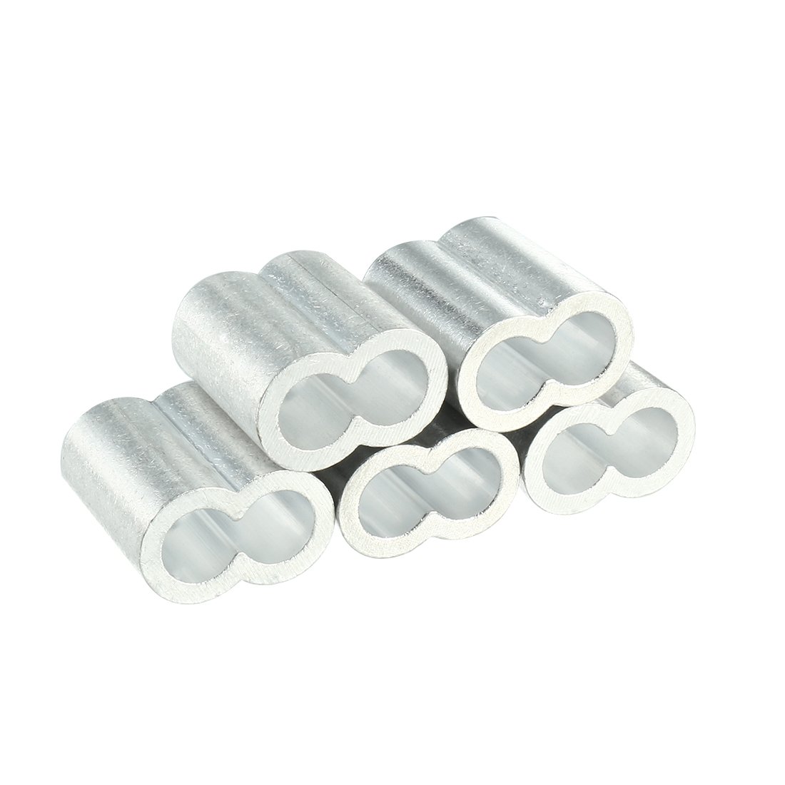 Manicotti a crimpare per funi metalliche, Cavo metallico cavo manicotti in alluminio clip di aggraffatura anello adatto for 10 mm 3/8 pollici confezione da