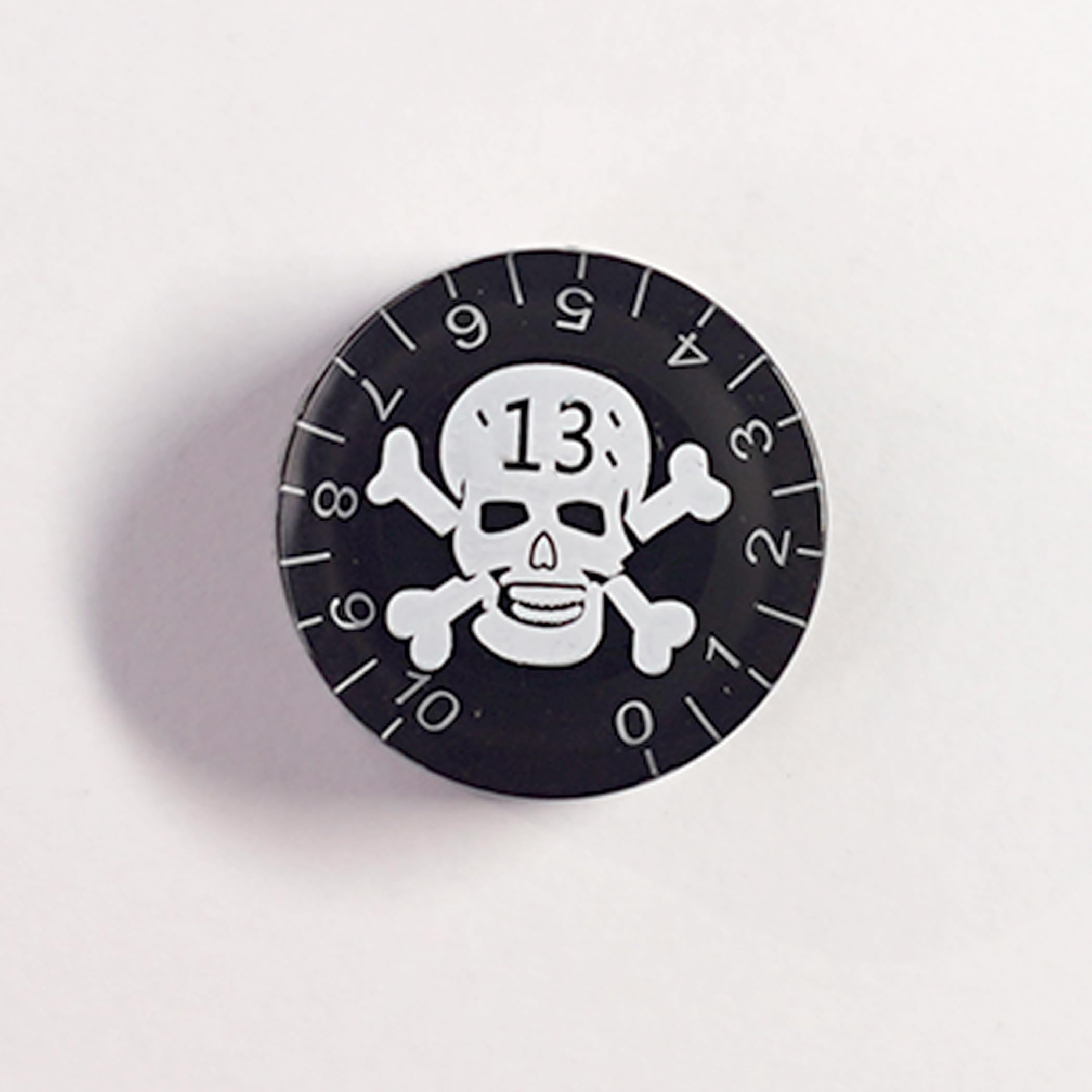 Guitar custom Black Volume/Tone knob White Skull Logo Based