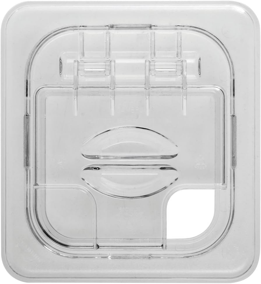 60CWLN135 Camwear 1/6 Size Clear Flip Lid with Spoon Notch