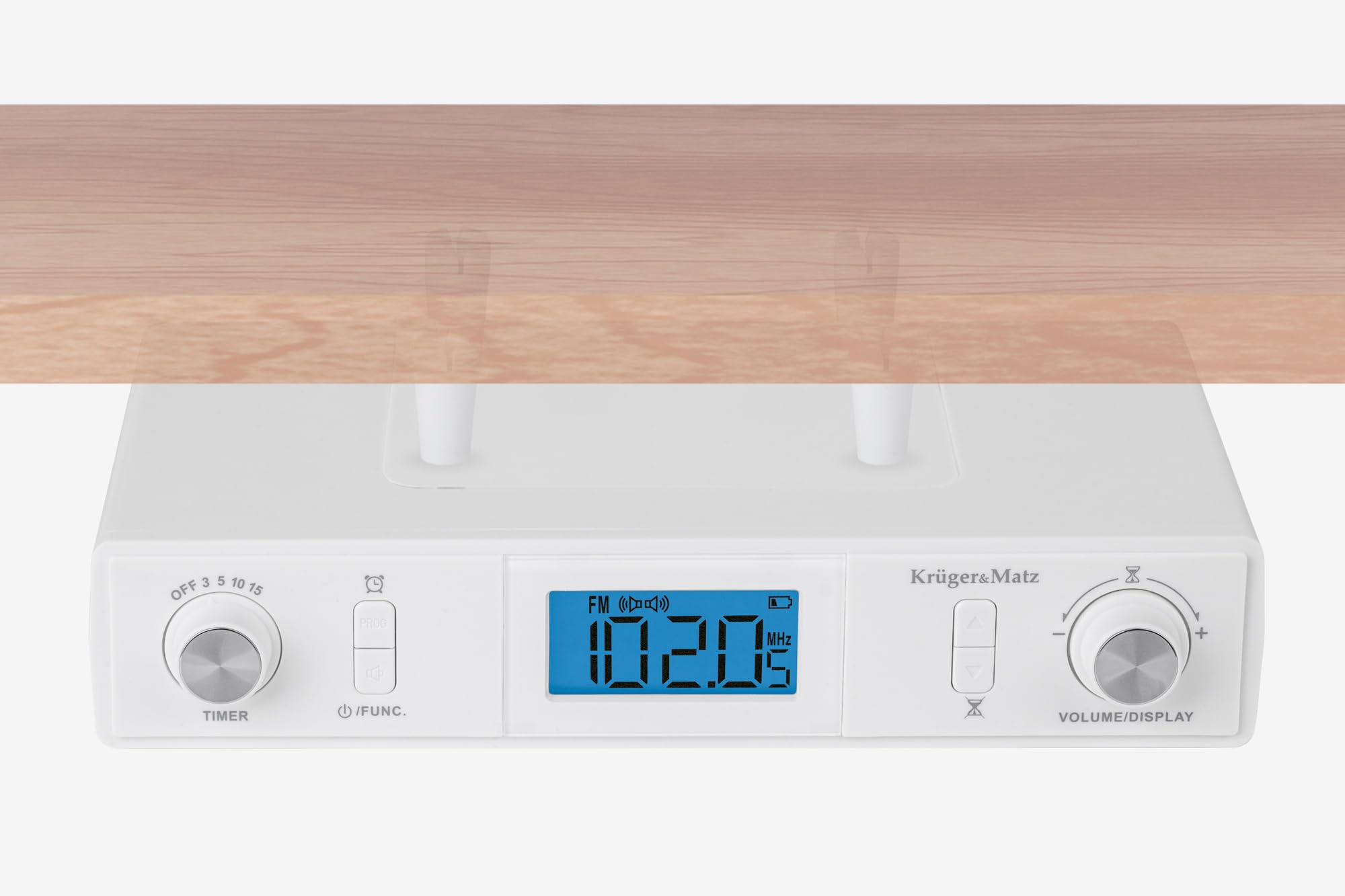 Krüger&Matz KM0817 Radio de Cocina semiintegrable, con Bluetooth (Pantalla LCD, Temporizador, Despertador)