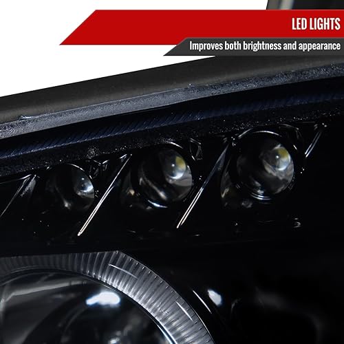 Miniatura 6 de Par de faros delanteros LED ahumados negros brillantes para Mazda Miata MX5 01-05