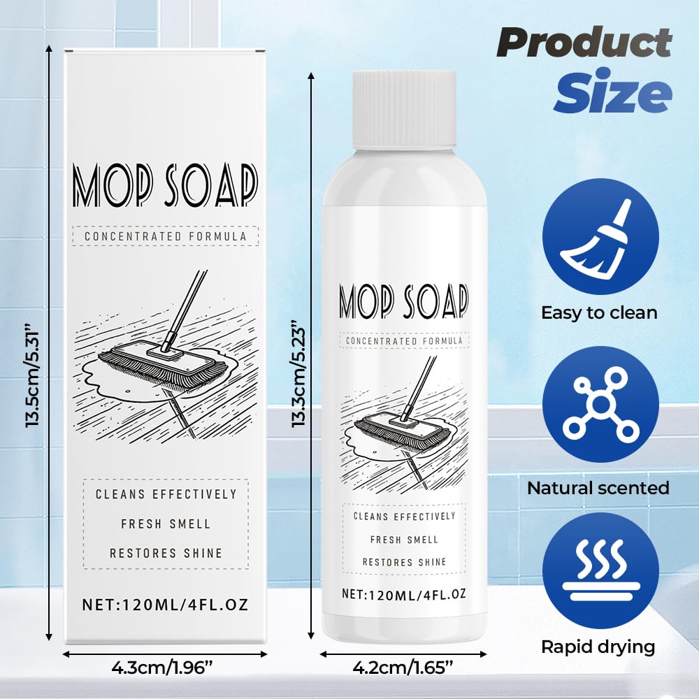 Luxury Mop Soap, 2025 New Highly Scented Mop Soap for Floor Cleaning, Multi-purpose Mop Soap Brazilian Waves Cleaner for Home, Kitchen, Floor, Bathroom (1)