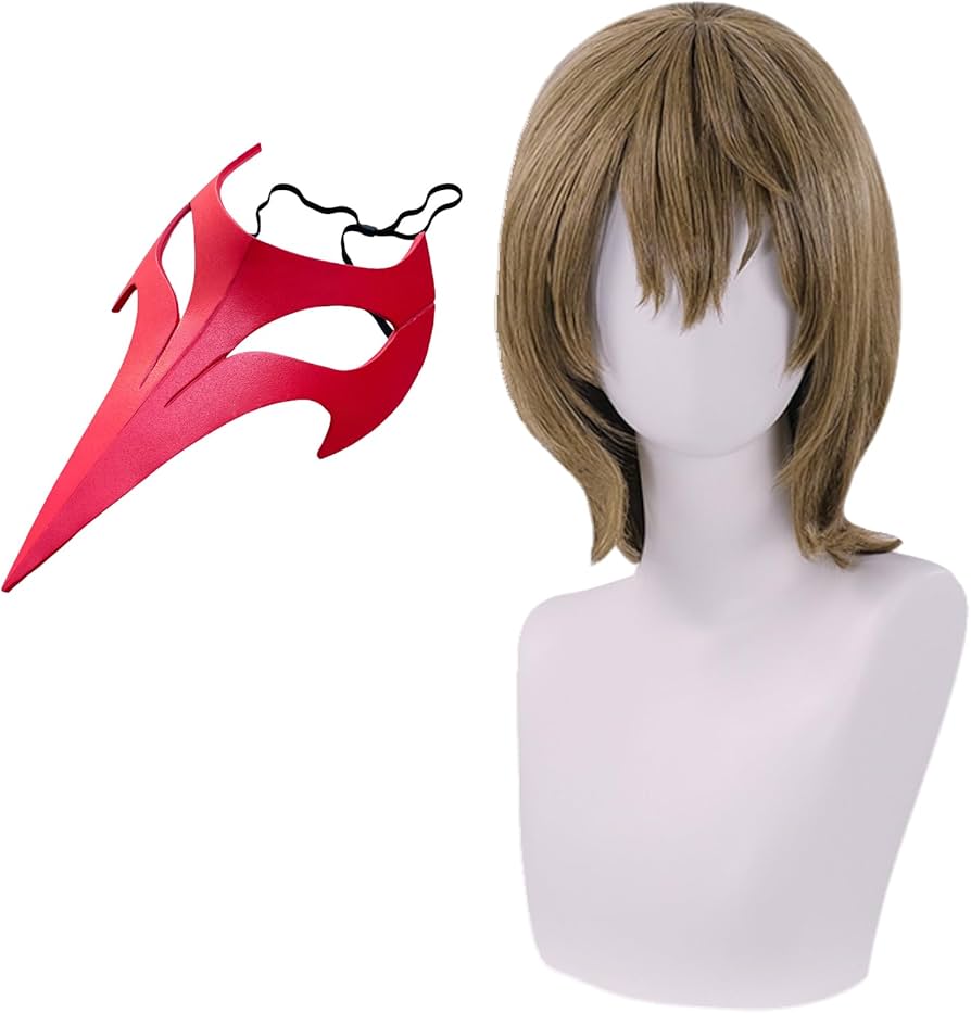 Amazon.co.jp: Plazhen コスプレ ウィッグ 明智吾郎 ペルソナ5 赤い