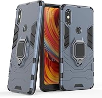 Vista 7 de LuluMain Compatible con funda Xiaomi Mi Mix 2S, soporte de anillo de metal, a prueba de golpes, carcasa de parachoques duro