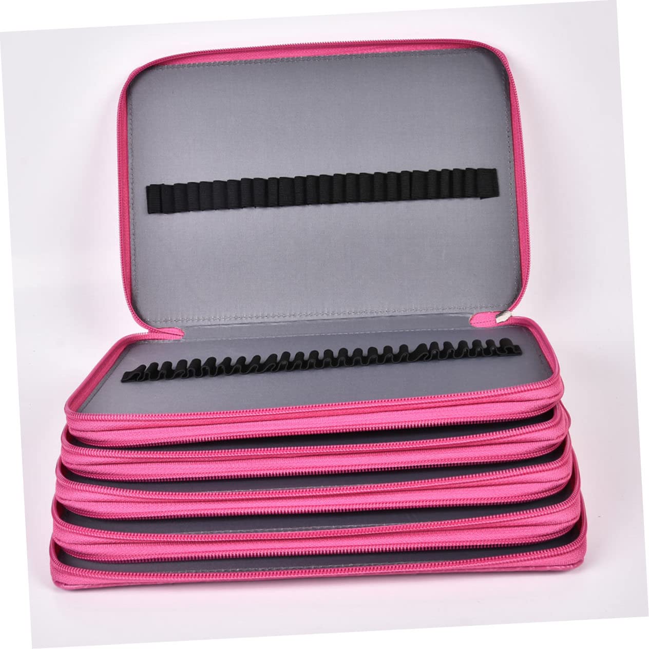 Astuccio Scuola Bambina Grande Capacità 252 Scomparti | Pu e Poliestere, Zip Pratica per Organizzazione di Penne e Accessori, Decorazioni Scuola