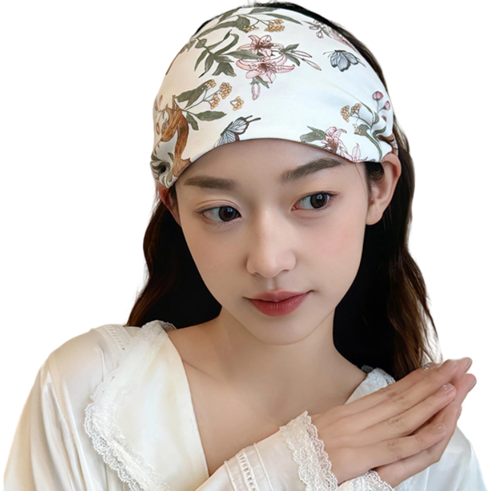 MICFENY Stretchy Cotton Head Cover For Nursing Mothers Breathable Double Layer Design Multi Purpose Maternity Cap