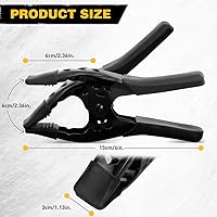 Vista 5 de Abrazaderas de resorte de metal resistentes de 4 piezas de 6 pulgadas: abrazaderas de metal de resorte para carpintería, apertura de mandíbula