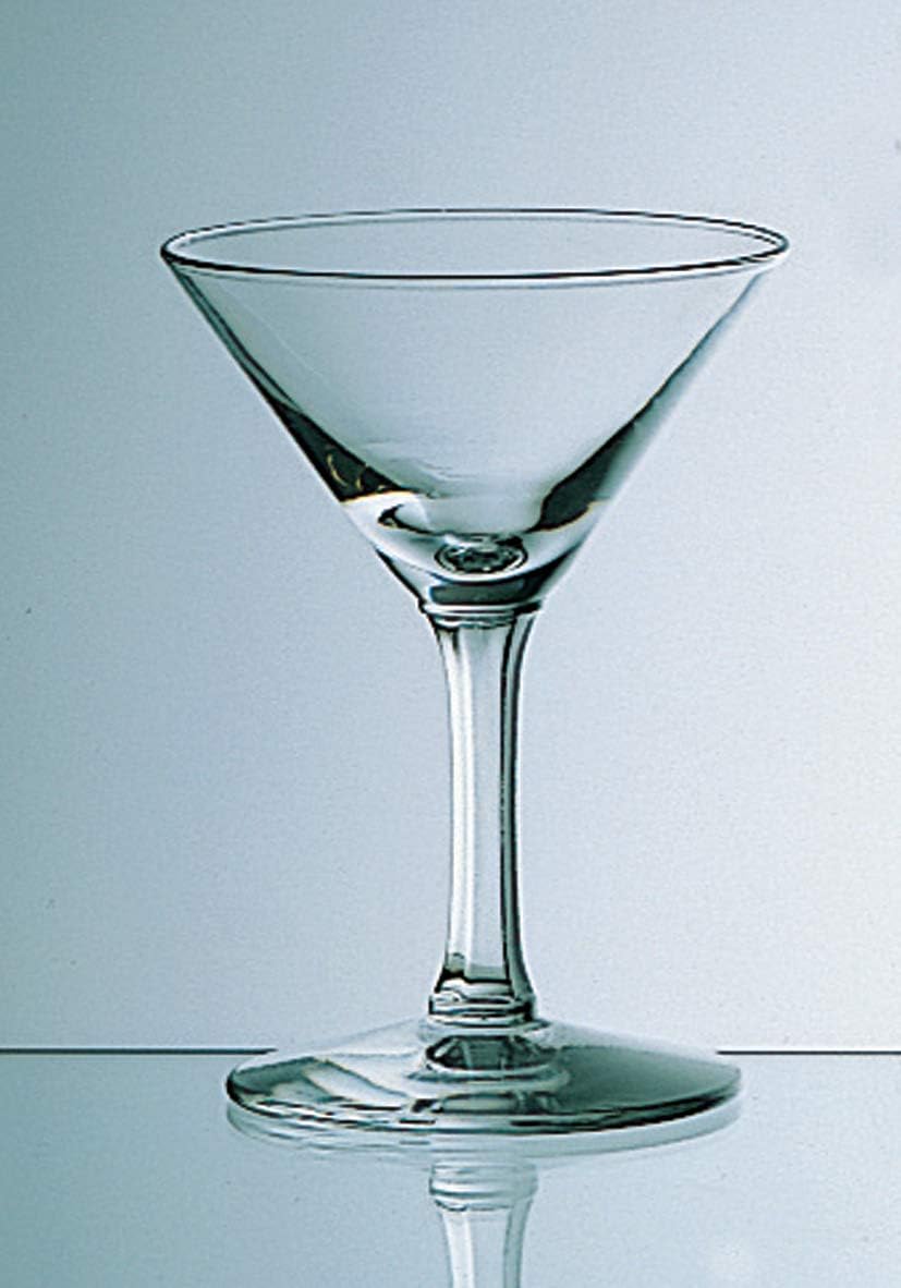 Suntory Marketing 005-1265 Martini Glass, Clear, 2.2 fl oz (65 ml), Simple Cocktail, Made in Japan, Pack of 6