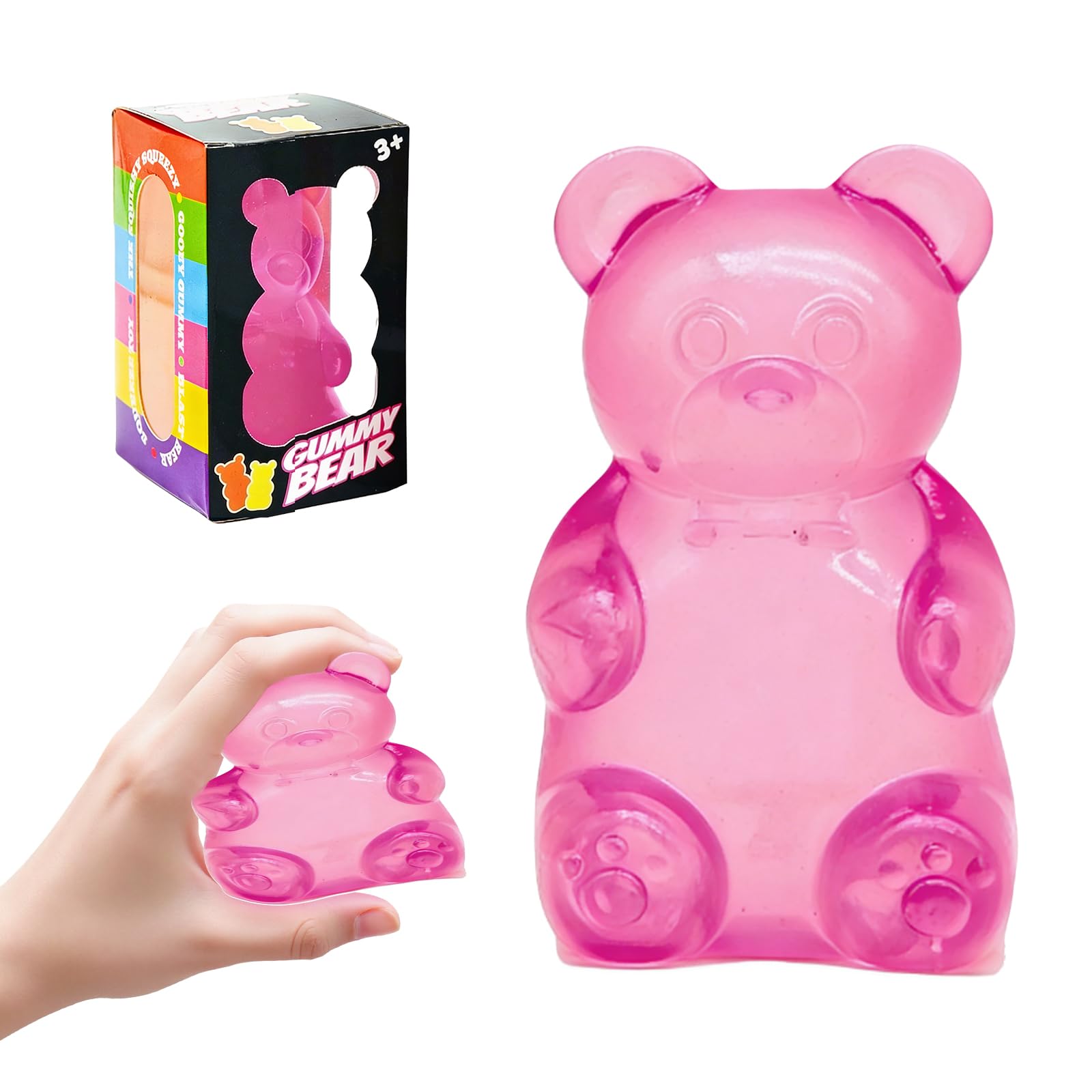 Viilich Gummy Bear Toy, Stress Relief Toy for Children, High-Density Squeeze Toy for Pupils to Calm Down, Fidget Toy for Anxiety Reduction and Relaxation