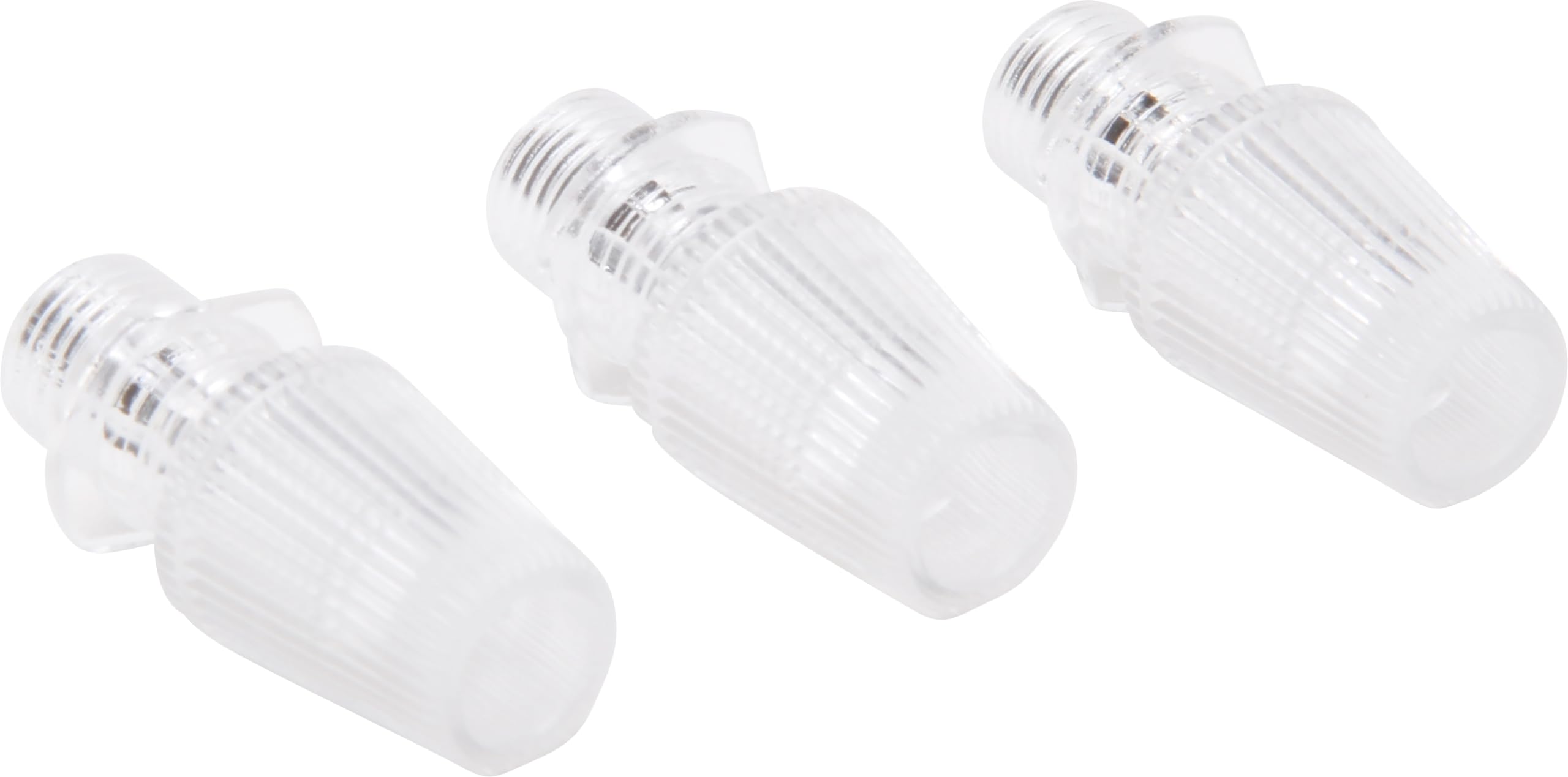 Kopp Strain Relief for Sockets with 10 x 1 Nipple Thread, Plastic, Pack of 3, Transparent Colour, 370110084