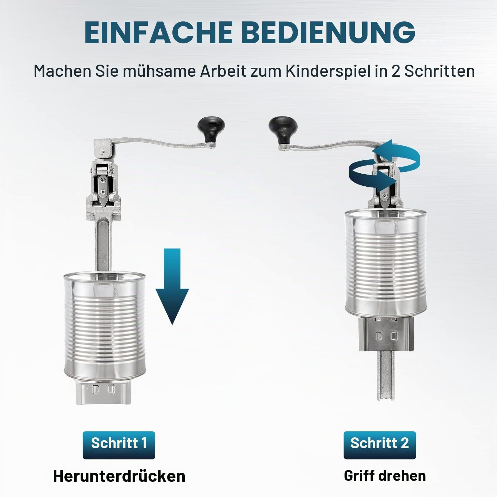 Dosenöffner Tischdosenöffner, Heavy Duty Can Opener Gastro Dosenöffner Büchsenöffner Konservenöffner für Restaurants Hotels, 19 x 10 x 47 cm