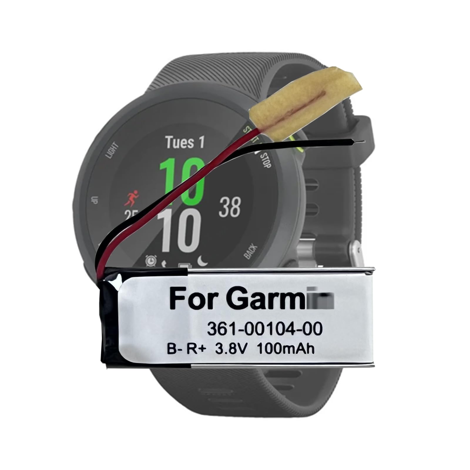 MUKUZI Battery Compatible with Gar-min Forerunner 45 Swim2 Smartwatch Watch (Replacement for 361-00104-20 361-00104-00)