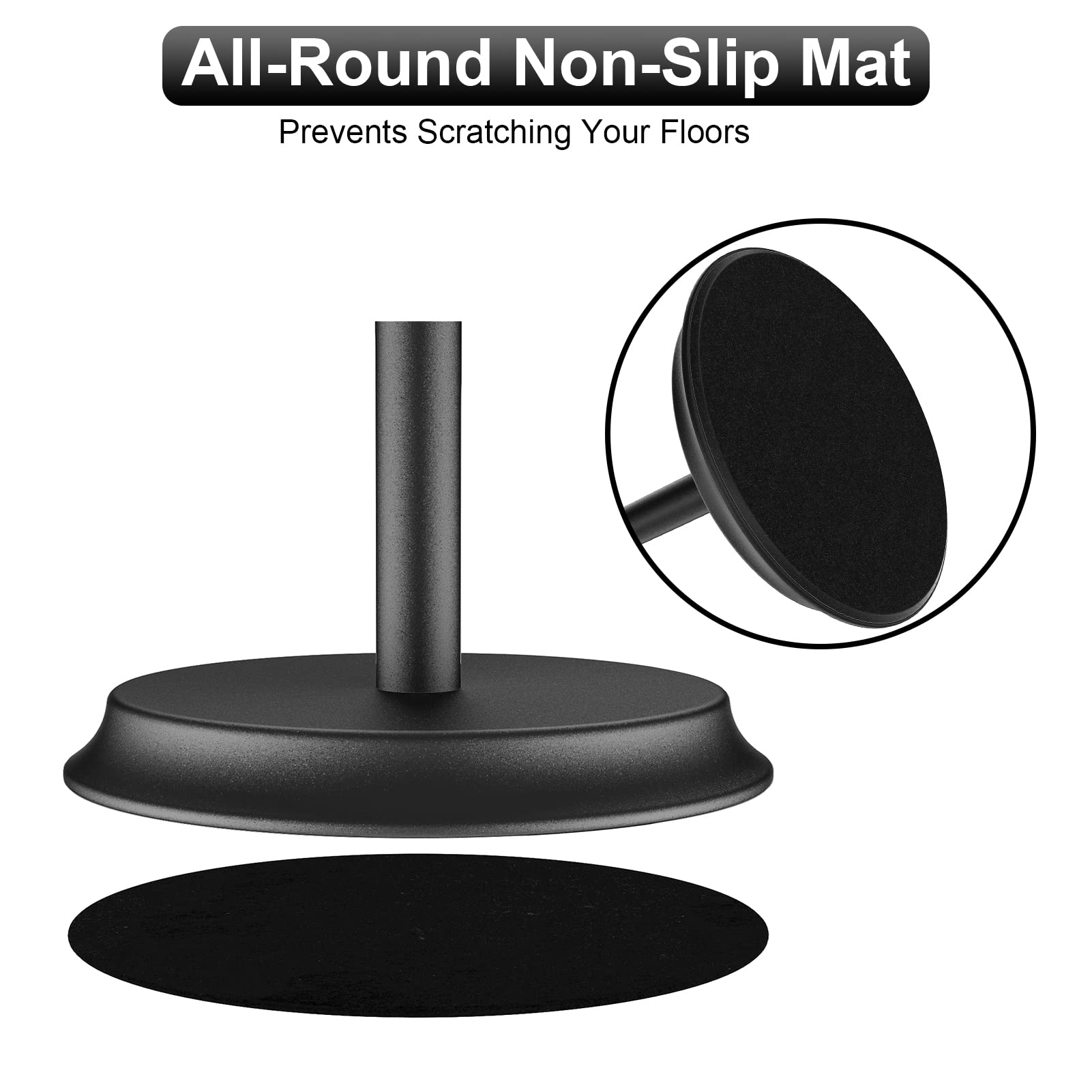 KASUNTO Toilet Paper Holder for Bathroom Metal Free Standing Toilet Paper Storage with Rustproof - Image 4