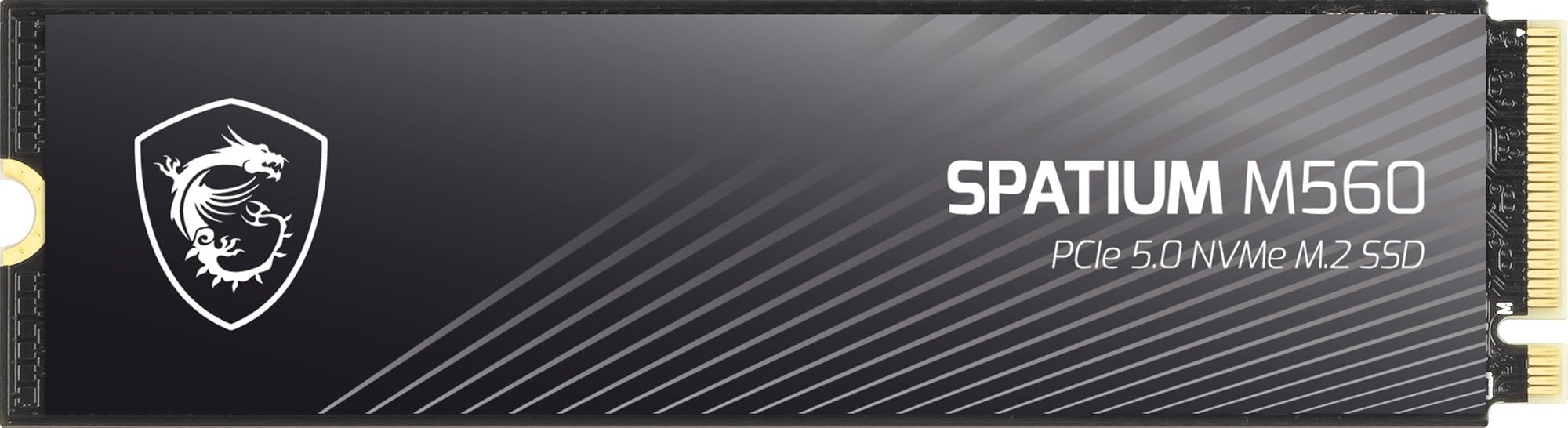 MSI SSD portatile SPATIUM M560 PCIe 5.0 NVMe M.2 da 1 TB, unità a stato solido esterna da 1 TB, velocità fino a 10200 MB/s, USB-C, archiviazione affidabile per giochi, studenti, professionisti, nero