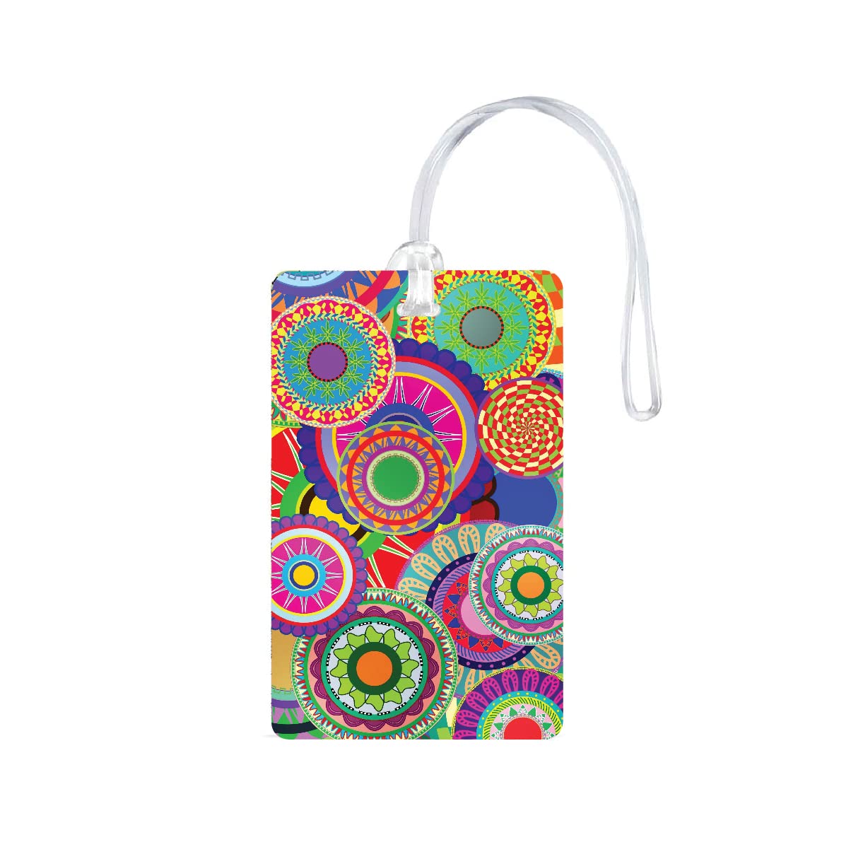 SIGN EVER Luggage Identification Tag | Durable Acrylic with Silicone Strap | Bag Identifier for Men Women Kids (Mandala Circles)-image-18