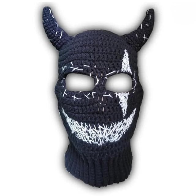 Knitted Full Face Ski Mask Winter Balaclava Face Cover for Outdoor Sports Halloween Novelty Knitting
