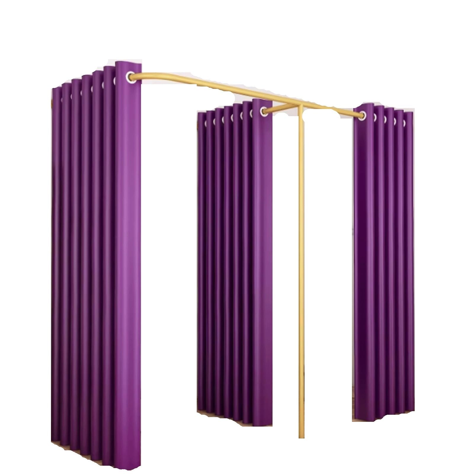 Cabine d'essayage double lila pour supprimer l'attente en boutique avec rideaux occultants en F