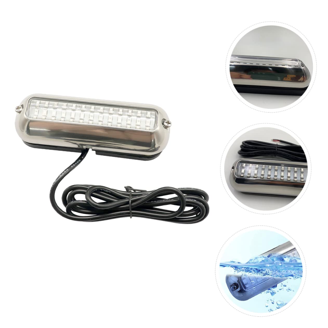 SUPVOX Waterproof Led Underwater Light for Yacht Boat Bottom Lamp Marine Scuba Light Outdoor Waterproof