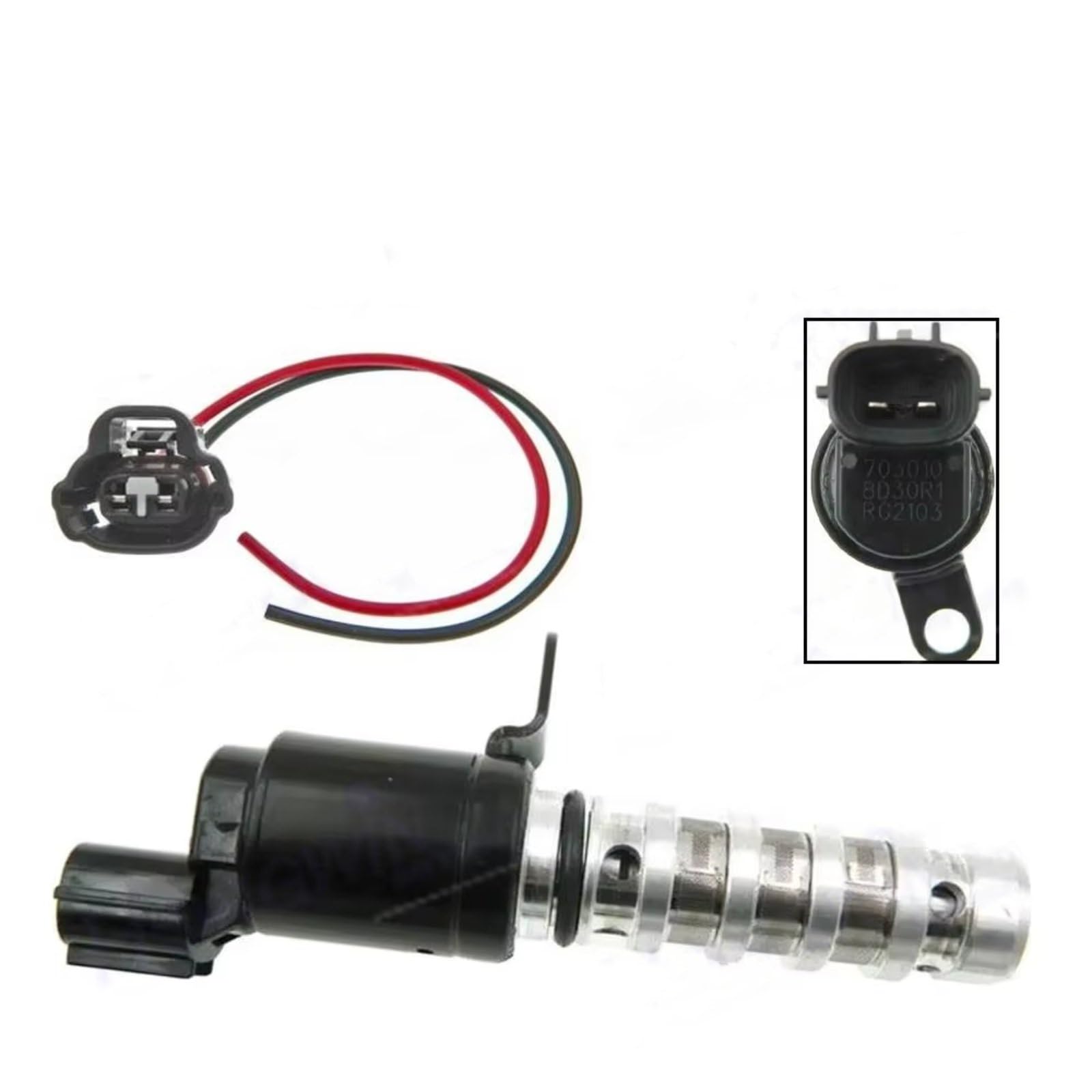 Lnhygtfr One Color Vacuum Solenoid Valve Compatible With Hyundai For I10 For I20 2011-2025 2437503010 Car Camshaft Variable Timing Solenoid Valve Vvt(Size2)