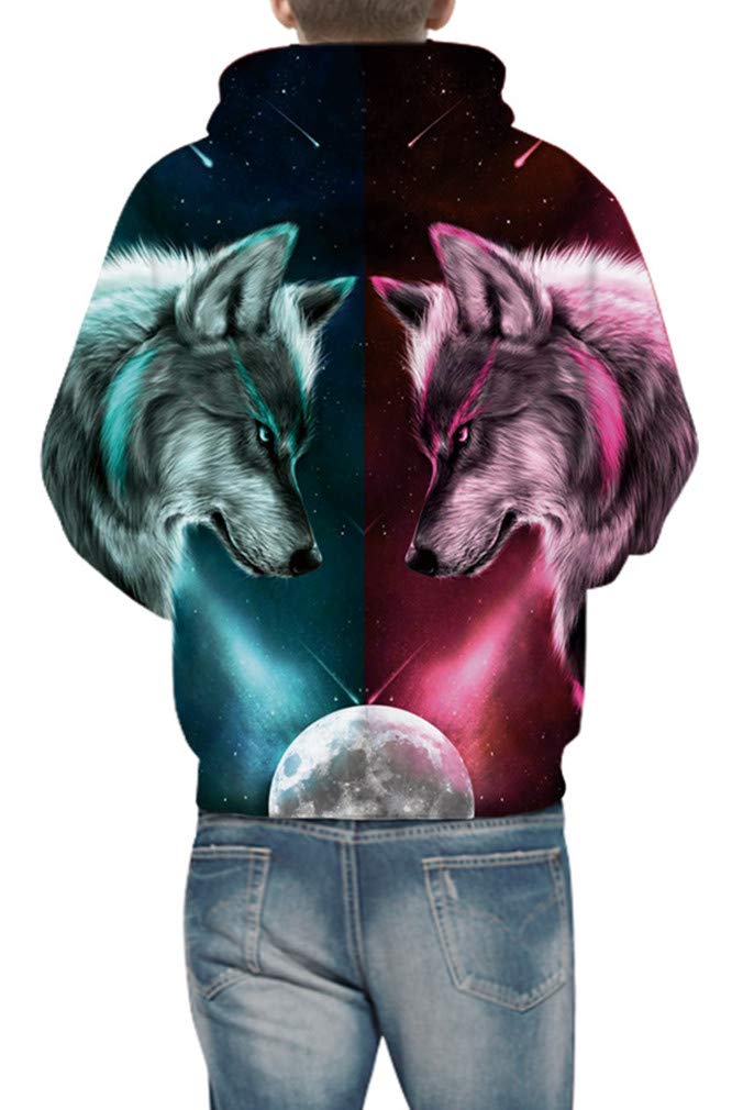 Ocean Plus Bambini e Ragazzi Manica Lunga Galassia Felpe con Cappuccio Colorato Casuale Felpa Maglione Camicia con Cappuccio per Bambini