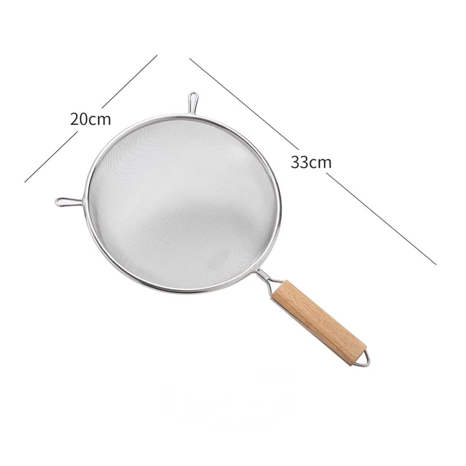 Küchensieb 1 stücke 7-20CM Edelstahl Einzigen Amphore Sieb Multifunktionale langstieligen for Mehl(BINAURAL 20CM)