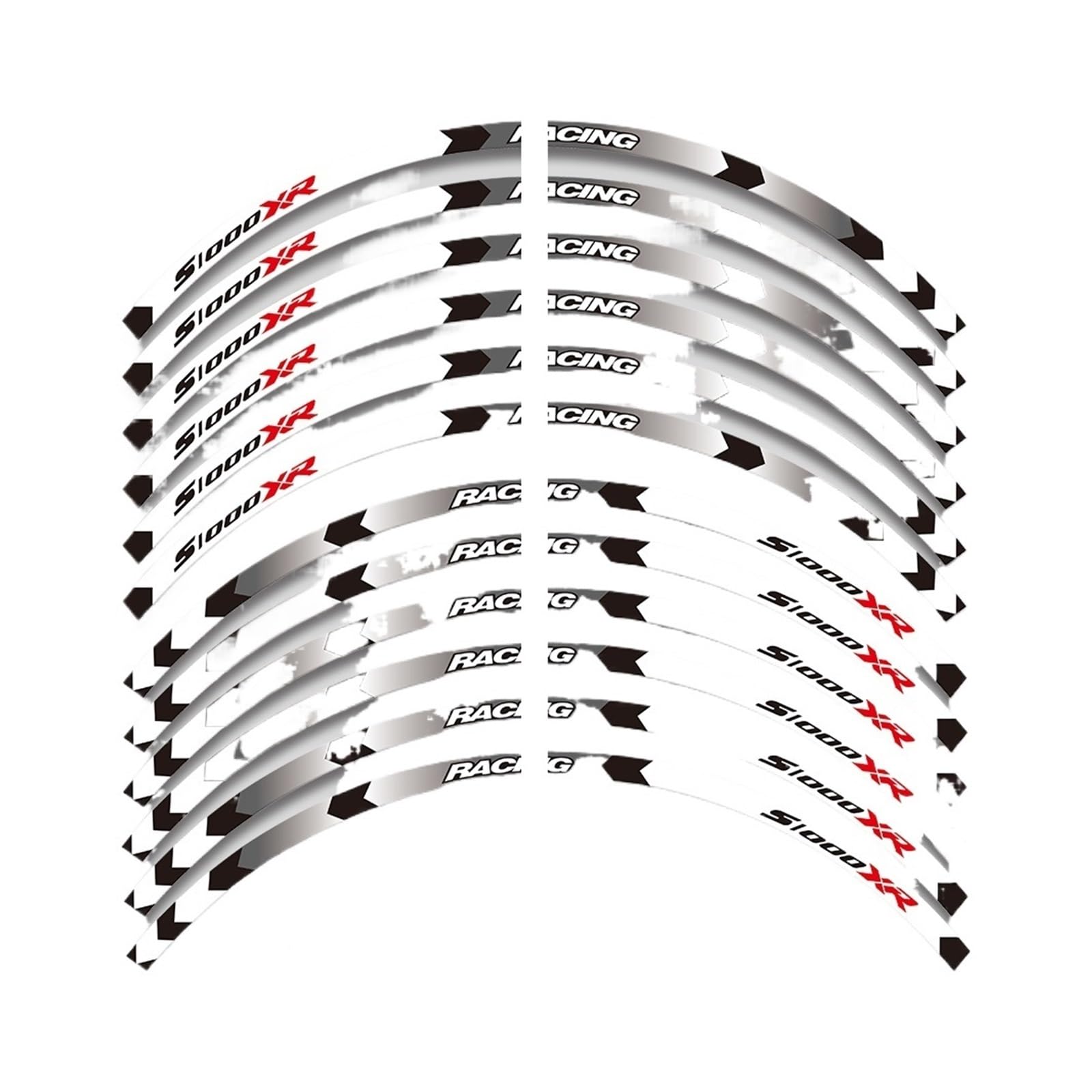 Hub Decals Rim for B&MW for S1000XR S1000 for XR S 1000XR Reflective Motorcycle Accessories Wheel Sticker Inside of Hub Decals Rim Stripe Tape Stripe Tape(White 5)