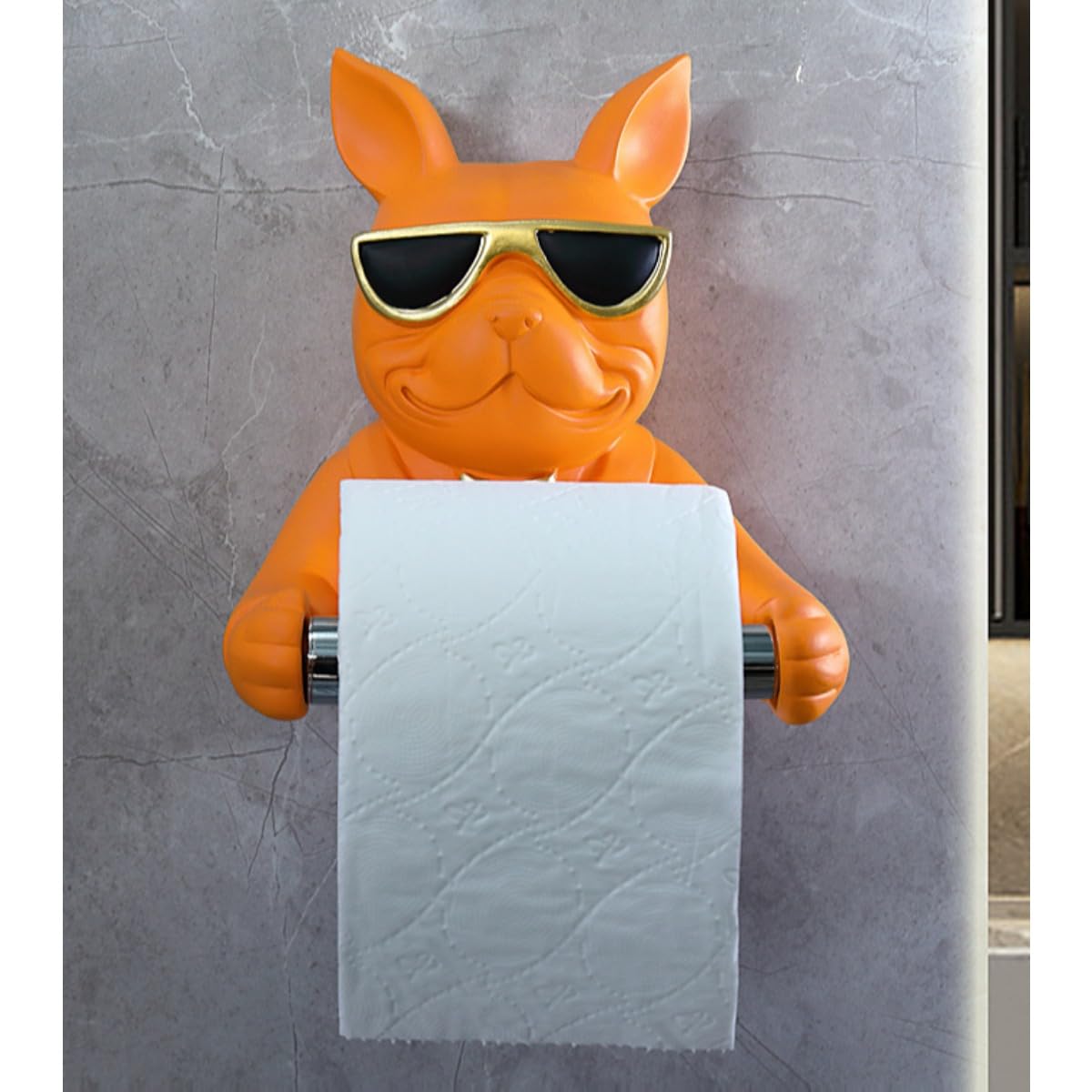 Amazon.co.jp: Auyyhui ブルドッグ トイレットペーパーホルダー