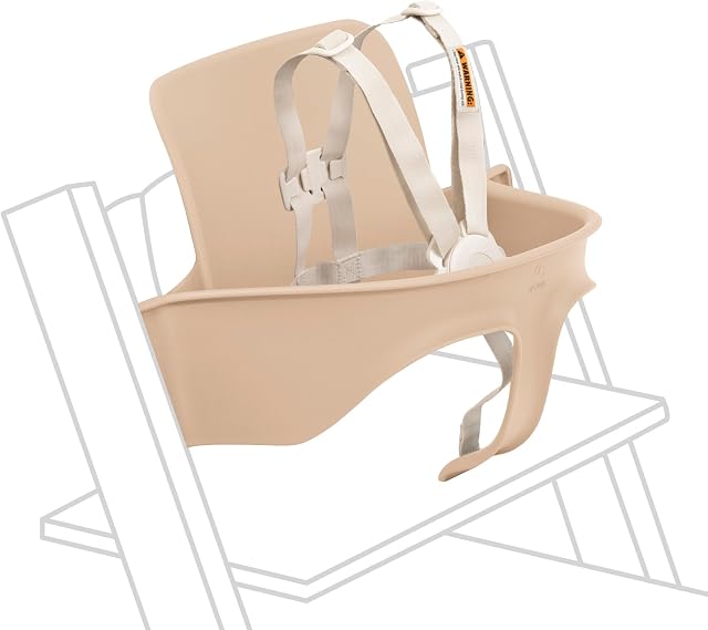 Stokke Tripp Trapp Baby Set 2, Natural - Ages 6-36 Months - Convert the Tripp Trapp Chair into a Comfortable High Chair - Includes Stokke Harness 2