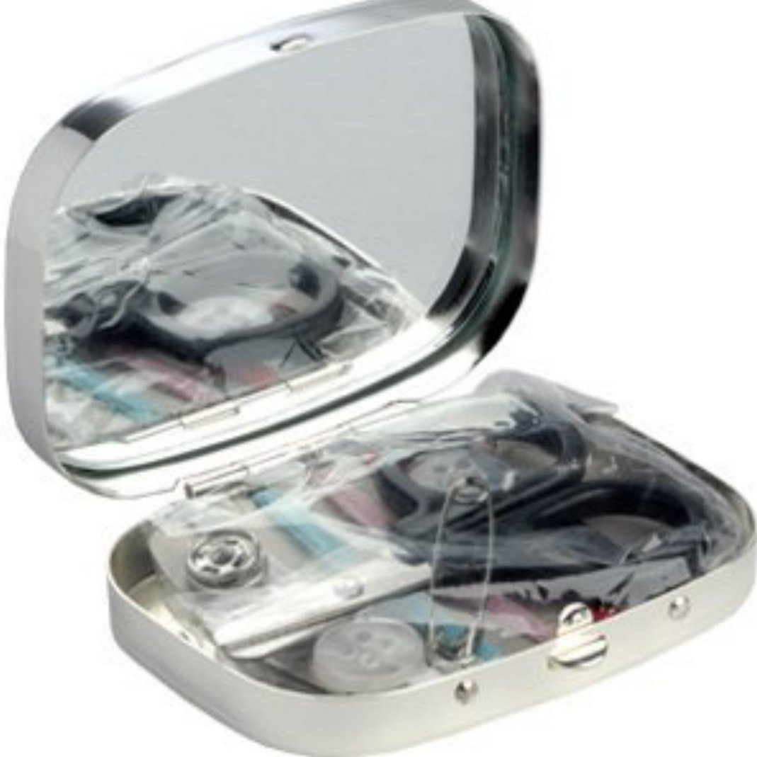 Just4ugifts Compact Travel Silver Sewing Kit