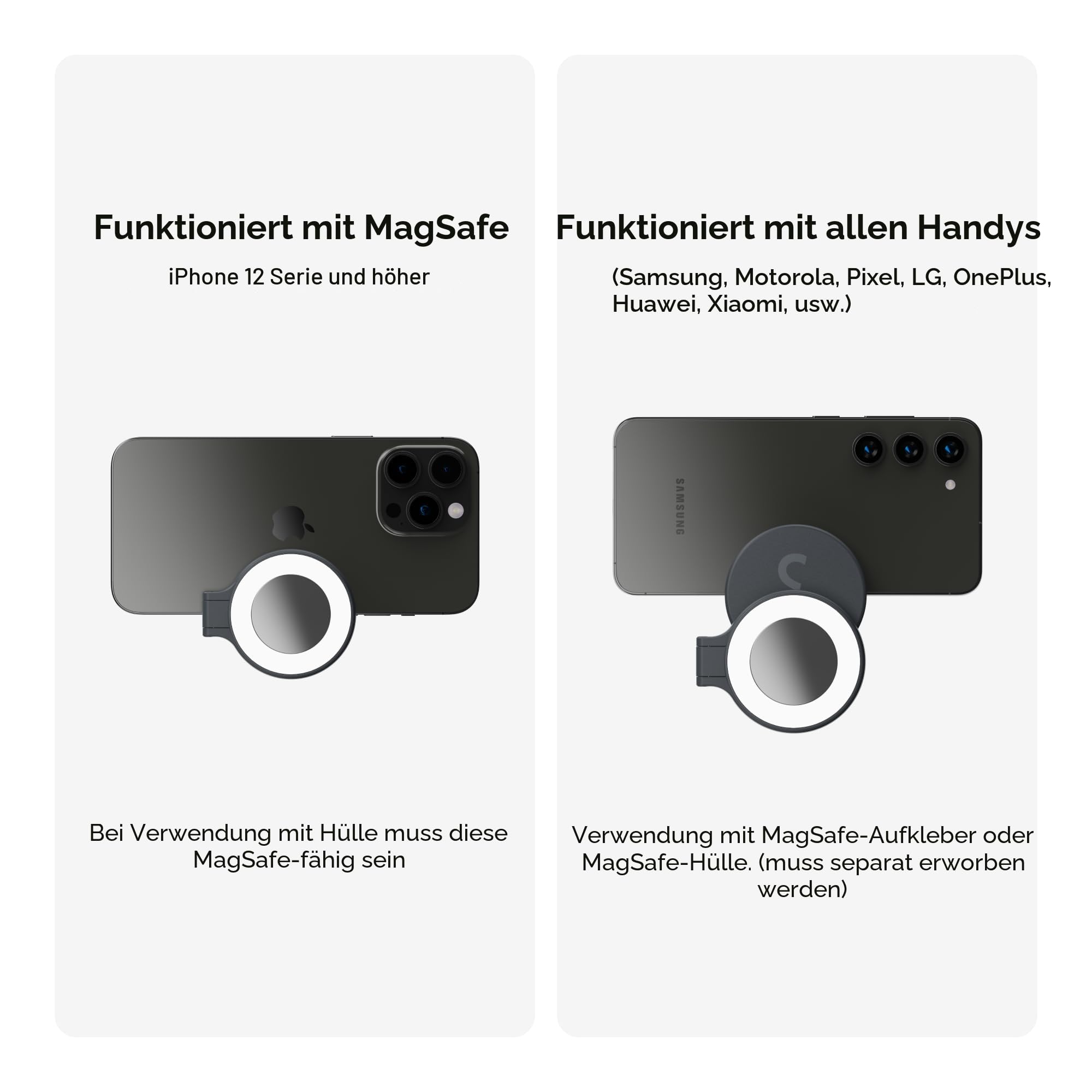 ShiftCam SnapStand Selfie - Magnet Selfie Stick und Stativ - Kompaktes, klappbares und ausziehbares Stativ mit neigbarem Kopf und Bluetooth-Magnetfernbedienung (Stone, SnapStand Selife)