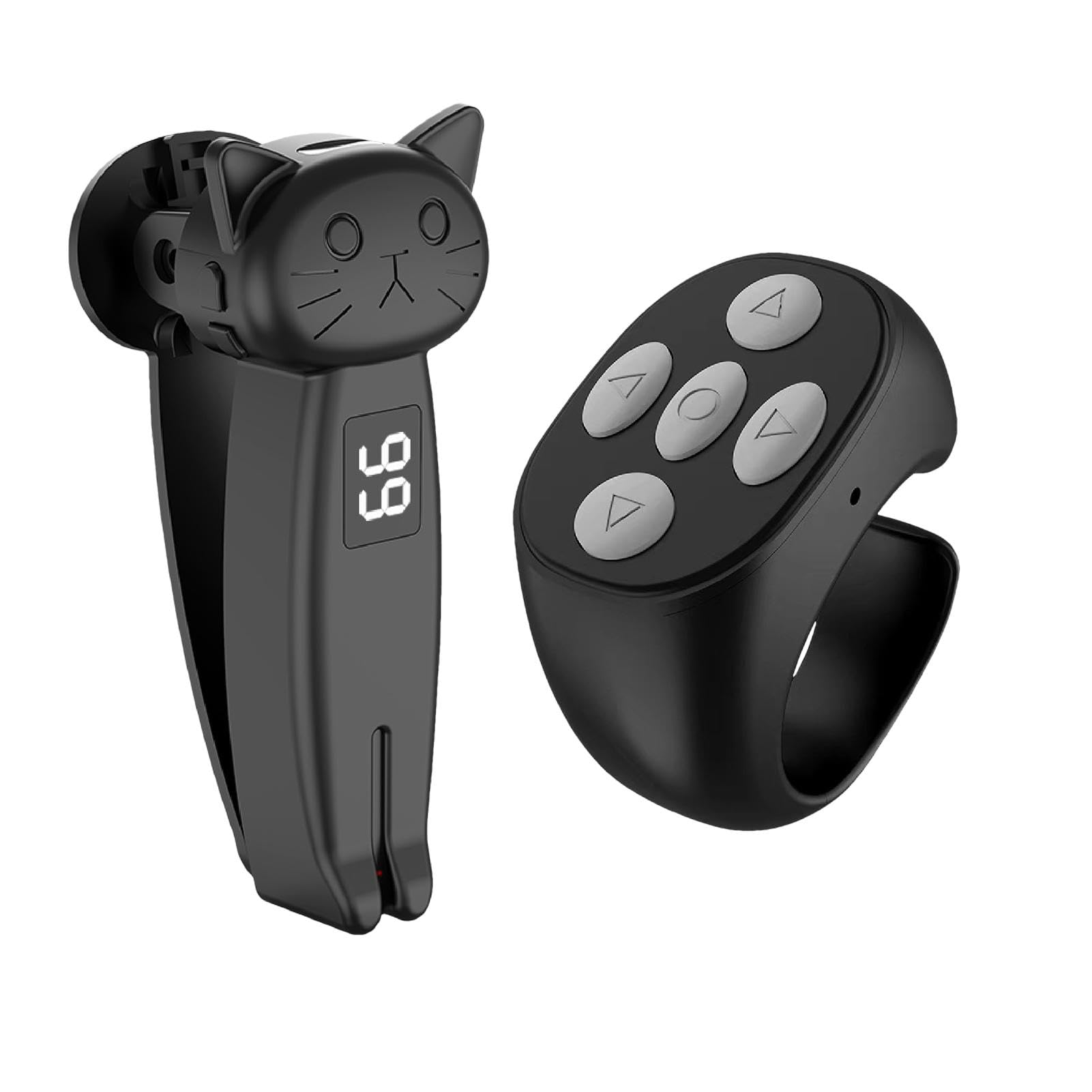 Pasador De Páginas Remoto Kindles, Linda Forma De Gatito Pasador De Páginas Kindles, Pantalla Digital De Alta Definición Kindles Page Turner, Adecuado para Múltiples Dispositivos